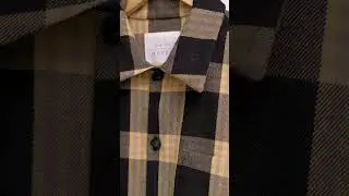 Men&rsquo;s Wool Charcoal Black & Muted Mustard Yellow Check Over shirt