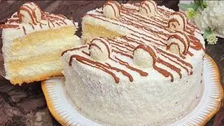 НОВОГОДНИЙ Шедевр ВОСТОРГ! ШИКАРНЫЙ ТОРТ РАФАЭЛЛО на ПРАЗДНИЧНЫЙ СТОЛ за 10 минут! ПОНРАВИТСЯ ВСЕМ!