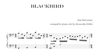 Blackbird (Paul McCartney) - piano solo arrangement
