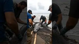 Dugong Trapped in a Net! Fishermen's Heartwarming Rescue