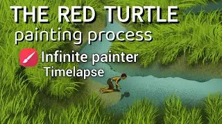 THE RED TURTLE - Painting Process time-lapse - | Ghibli studio | Infinite Painter | The red turtle