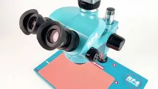 RF4 New Trinocular Microscope Eye Mask 10X HD Wide-angle Eyepiece Simul Focal Continuous Zoom