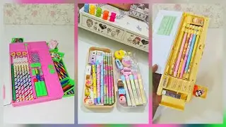 Filling jumbo mechanical pencil box with cute stationery ✨️ 💕 lot of new stationery items 💗🌈