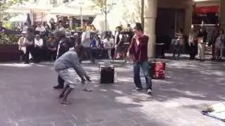 Hilarious! Drunk Aboriginals dance with street performer