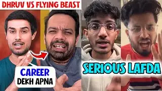 LAFDA HE LAFDA❗DHRUV RATHI VS FLYING BEAST | AZOOZ VS RIDEY SERIOUS CONTROVERSY