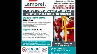 Requirement for Bahrain And UAE Lamprell / Qqon Qatar #gulf #job #saudijobs