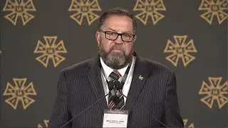 President Matthew D. Loeb addresses delegates of the IATSE's 69th Quadrennial Convention