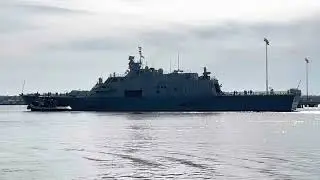 USS Indianapolis (LCS 17) Moving Piers - December 4, 2022 - Norfolk, Virginia
