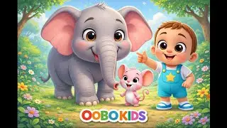 Big and Small Animals Song | Elephant Walk Rhyme | Oobo Kids