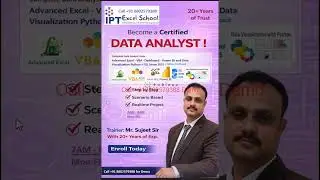 📊 Become a Certified Data Analyst!🏫 IPT Excel School &ndash; Advanced Excel & MIS Training⭐ 20+ Y of Trust