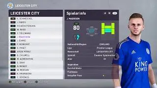 LEICESTER CITY I Real Player Faces & Ratings I PES 2020