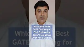 GATE Civil AIR 1 Studied Where? Where to Join GATE Civil Online Coaching 2026? #gatecivil #gateexam
