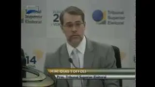 Elei&ccedil;&otilde;es 2014 - Ministro Dias Toffoli faz balan&ccedil;o das elei&ccedil;&otilde;es