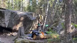 Whispers in the Wind, V8, FA, Bonsai, Alberta Bouldering