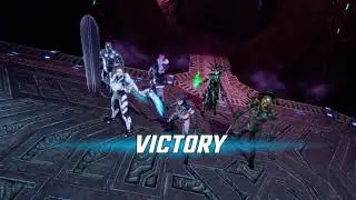 Kestrel, Zemo, Silver Surfer, Hela, X-23 early arena battle