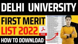 du first merit list 2022 | delhi university ug merit list 2022