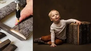 DIY Wooden Box as Studio Photography Prop | Children Photoshoot Ideas