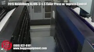 2015 Heidelberg XL106-5+L 5 Color Press w/ Inpress Control