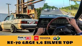 TOYOTA COROLLA KE70 4AGE SILVER TOP POV DRIVE
