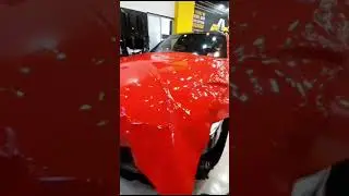 Color Transformation: Glossy Red PPF for a Striking New Look 🔥 #ColorPPF #AutoDetailing #GlossyRed