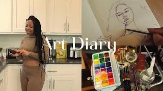 Art Diary 08 | My Personal Curriculum, Sketchbook work, and Paint With Me!