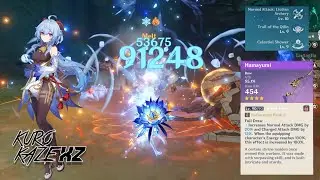 F2P Ganyu Showcase! - 55K - 91K MELT! Hamayumi, Blizzards Full Set | Genshin Impact
