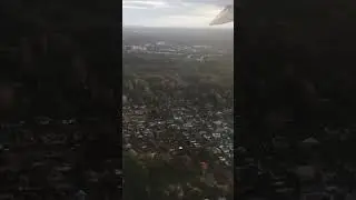 Take off from Berlin Brandenburg Airport (with aerial view of a nuclear power plant)