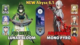 INSANE! C0 Neffer Lauma x Arlecchino Zhongli - NEW Abyss 6.1  | Genshin Impact