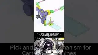 Pick and place mechanism for Cartoning Machine  #mechanism #machine #robot #mechanical #engineer