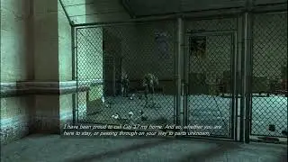 throwing garbage at a metro cop until it hits him on the head | half-life 2 synergy (co-op) mod