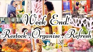 Weekend Reset🏠| 🥕🥦Restocking Veggies  |✨Joy & Satisfaction✨ |🛕Temple Visit| Srilekha Anil🥰