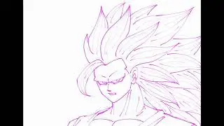 Drawing ss3 goku celebrating my channel got 10 sub!! Celebrating 🥳🥳🥳