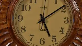 Wooden Clock - Free Video for You to use (version 3/5)