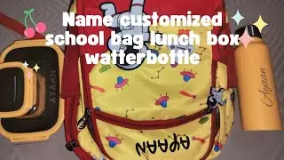 Name customized school bag lunch box watterbottle unboxing//@ Sushmanu gift gallery/Instagram