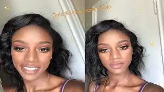 Gold & brown tones makeup! | POC FRIENDLY!