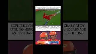 SOPHIE DEVINE one over 32 rans against Delhi Captain 🔥☠️
