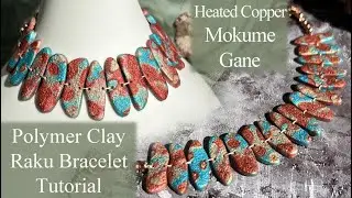 Fired Copper, but with Polymer Clay - Simple Mokume Gane turned Copper Bracelet