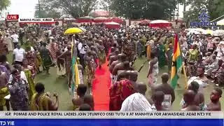 IGP,  POMAB AND POLICE ROYAL LADIES JOIN ƆTUMFOƆ OSEI TUTU II AT MANHYIA FOR AKWASIDAE: ADAE NTƆ YIE