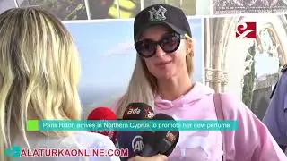 Paris Hilton arrives in Northern Cyprus to promote her new perfume Platinum Rush