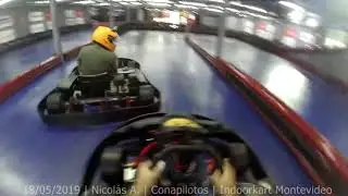 CARRERON | Nicolas persiguiendo a Ariel | Montevideo Indoorkart | no GOPRO