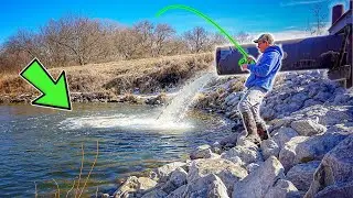 This TINY PUDDLE Is LOADED With BIG Fish!!! (Surprise Catch)