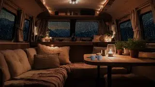 Rainy Mountain Escape | Cozy Camper Van Ambience with Soothing Rain Sounds.