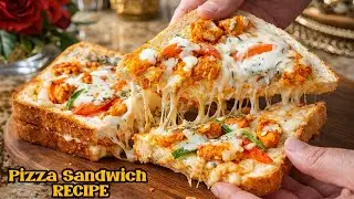 Pizza Sandwich | Cheesy Bread Pizza Sandwich Recipe | Street Style Pizza Sandwich at Home