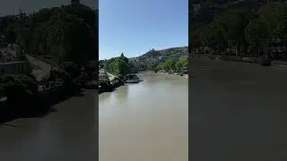 Captivating Views of the #Kura River in #Tbilisi, #Georgia from the Bridge of Peace