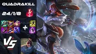 MID Aurora vs Yasuo [QUADRAKILL] - EU Challenger Patch 25.S3.1