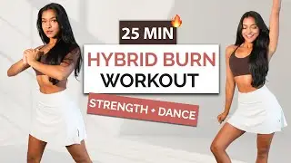 25 MIN TOTAL BODY HYBRID | Strength Sculpt + Dance Cardio (No Equipment)