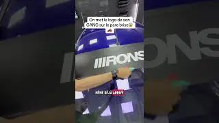On met le logo de son GANG sur le pare brise😱🚗#parebrise#covering#gang#voiture#automobile