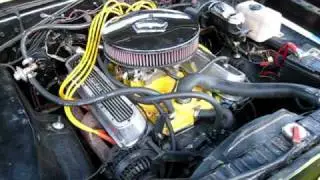 1973 Yellow Plymouth Duster Engine