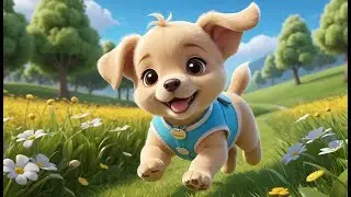 Playful Puppy Dash Dash Free | Fun Puppy Song for Kids | Energetic Adventure Rhyme