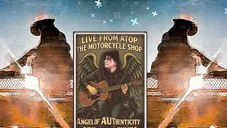 JenX on acoustic guitar giving thanks to the unseen realms today